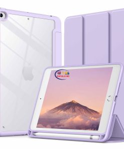 eNField-BD.COM JETech iPad Mini 5/4 Case | Clear Slim Stand with Pencil Slot | Purple Cases & Screen Protector  