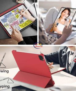 eNField-BD.COM JETech iPad Pro 11″ Case (2018–2022) | Smart Stand Cover | Red Cases & Screen Protector