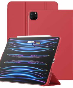 eNField-BD.COM JETech iPad Pro 11″ Case (2018–2022) | Smart Stand Cover | Red Cases & Screen Protector  