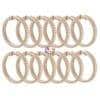 eNField-BD.COM 12PC Premium Plastic Shower Curtain Hooks Rings 2.25 | Beige Home & Living