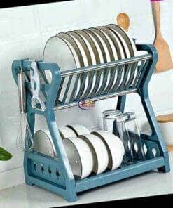 eNField-BD.COM Double-Layer Kitchen Dish Bowl Draining Storage Rack Kitchen & Dining
