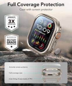 eNField-BD.COM ESR Armorite 49mm Case + Screen Protector for Apple Watch Cases & Screen Protector  