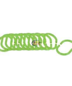eNField-BD.COM EVIDECO Plastic Shower Curtain Rings Set 12 Chic & Durable | Clear Lime Green Home & Living  