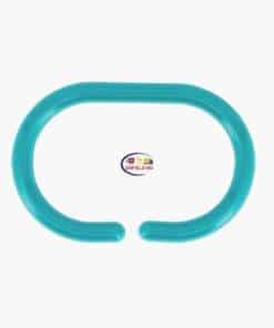 eNField-BD.COM EVIDECO Plastic Shower Curtain Rings Set of 12 – Chic & Durable | Solid Turquoise Blue Home & Living  