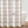eNField-BD.COM INK+IVY Imani Tufted Chenille Shower Curtain | Ivory/Charcoal Home & Living