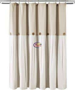 eNField-BD.COM Lush Decor Two-Tone Linen Button Shower Curtain | Linen Home & Living  
