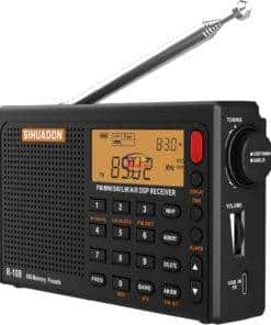 eNField-BD.COM SIHUADON R-108 DSP Radio – AM/FM/SW/AIR with MP3 | Black Others