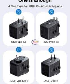 eNField-BD.COM UGREEN S550 65W Universal Travel Adapter with USB-C Fast Charging Charger & Adapter  