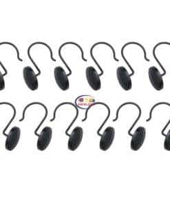 eNField-BD.COM Utopia Alley Rust-Resistant Brushed Nickel Shower Hooks 12-Pack | Matt Black Home & Living