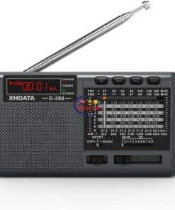 eNField-BD.COM XHDATA D-368 DSP Radio AM/FM/SW/AIR with MP3 Playback | Black Others  