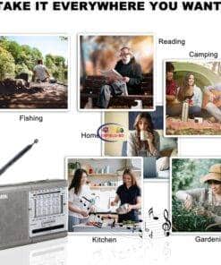 eNField-BD.COM XHDATA D219 Portable AM/FM SW Radio | Clear Sound Silver Others  