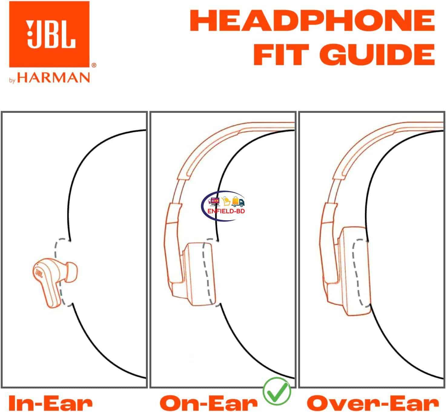 eNField-BD.COM JBL Live 670NC Headphones | Premium Noise Cancelling | Sandstone Earphones / Headset