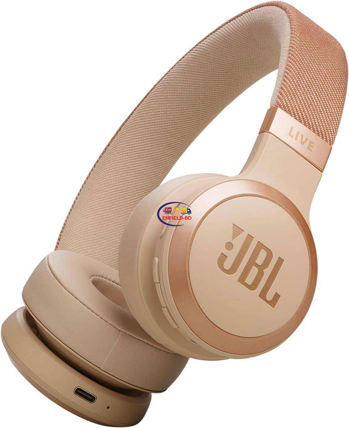 eNField-BD.COM JBL Live 670NC Headphones | Premium Noise Cancelling | Sandstone Earphones / Headset