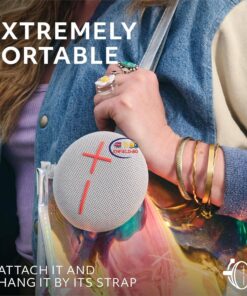 eNField-BD.COM UE MINIROLL Waterproof Bluetooth Speaker | Grey | with Big Bass Earphones / Headset