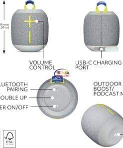 eNField-BD.COM Ultimate Ears WONDERBOOM 4 | Gray | Powerful Sound & Style Earphones / Headset