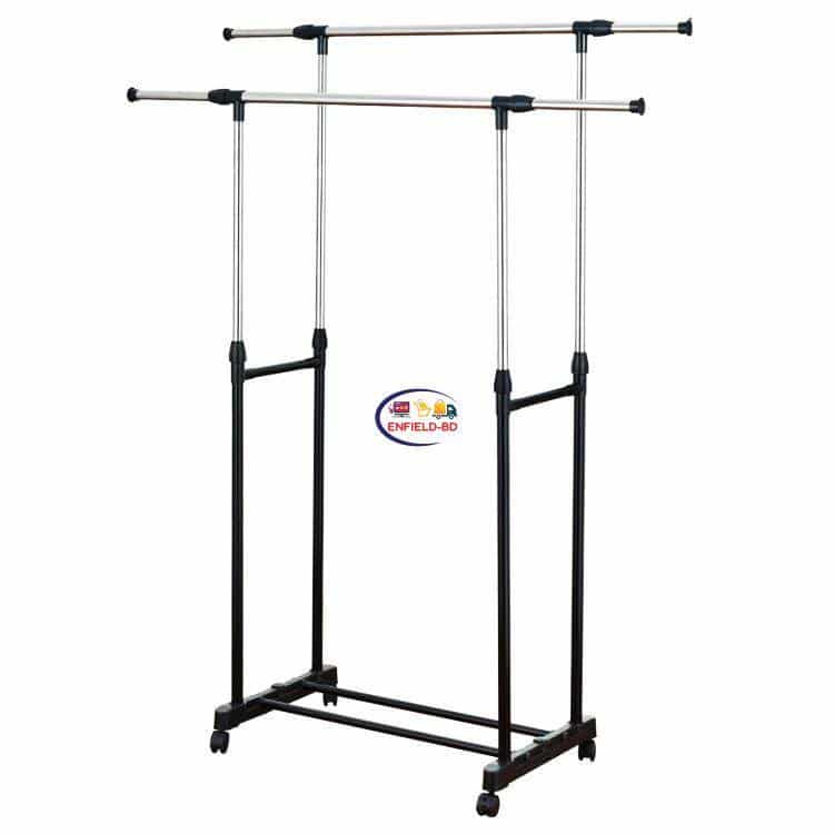 Portable Cloth Storage Hanger Extended Silver – main view