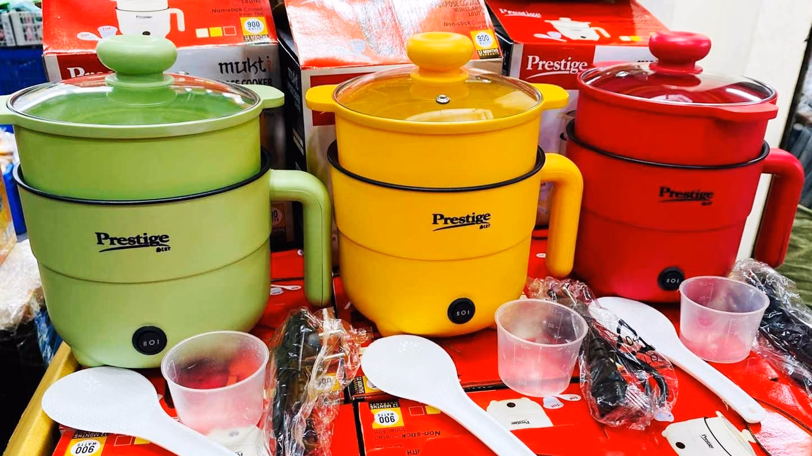 Prestige 2L cooker on kitchen counter