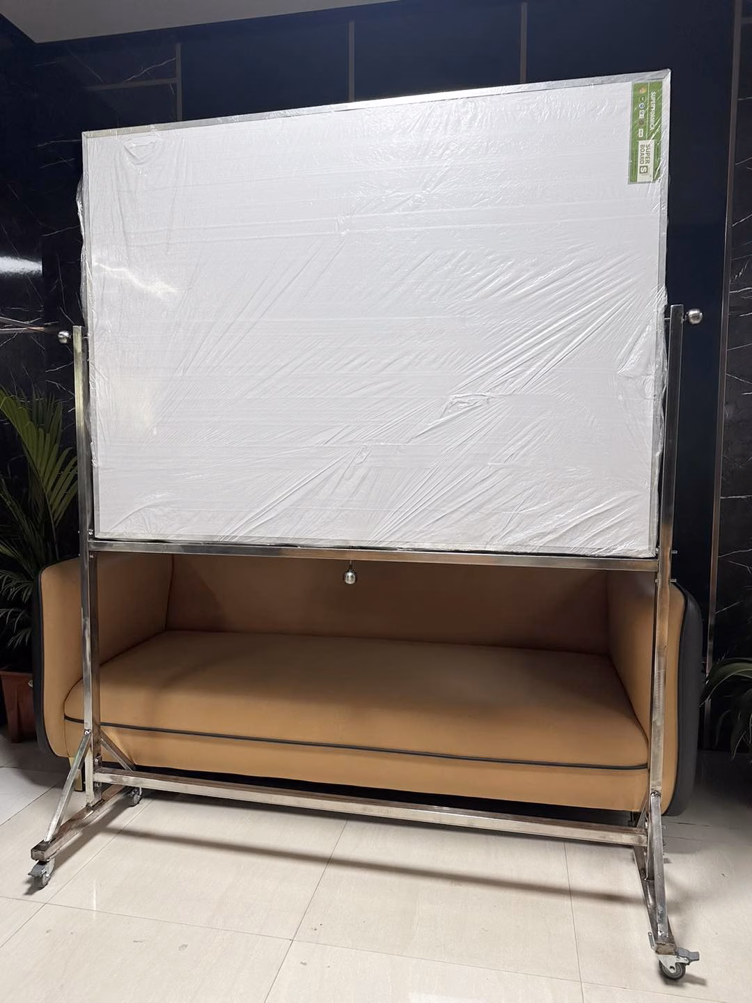 3×4 Feet Reversible Whiteboard with 4-Wheel SS Stand - eNField BD