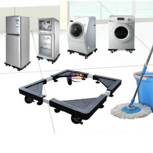 Enfield-bd.com Home & Living Heavy Duty Mount Fridge Adjustable Stand rack With Wheels Washing Machine Adjustable Base Stand 56x56cm