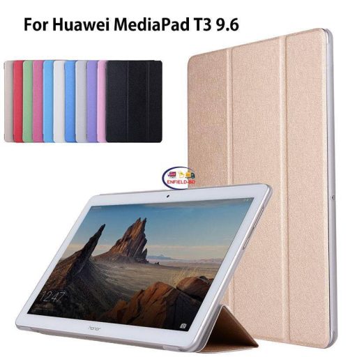 Enfield-bd.com Gadget Cases & Screen Protector Case For Huawei MediaPad T3 10 AGS-L09 AGS-L03 9.6 inch Cover Tablet PU Leather Flip Folding Folio Stand Shell