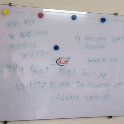 3 × 1 Feet Magnetic Glass Whiteboard Ultra White Frameless Dry-Erase with installation Magnetic Glass Whiteboard