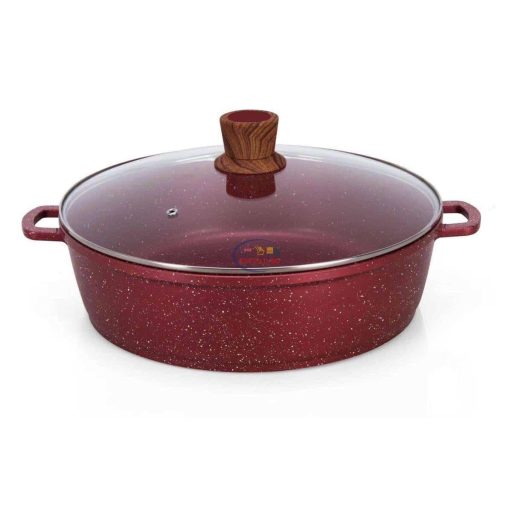 MGC Nonstick Multi Pan Granite Marble Coating Cover 32 cm | BLACK RED BROWN Kitchen & Dining