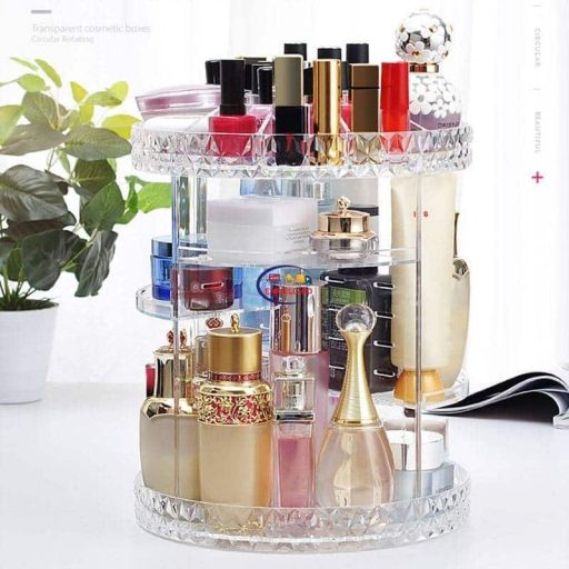 Home & Living 360 Rotating Crystal Cosmetic Organizer Cosmetic Storage Box Multifunction Detachable Makeup Organizer Enfield-bd.com