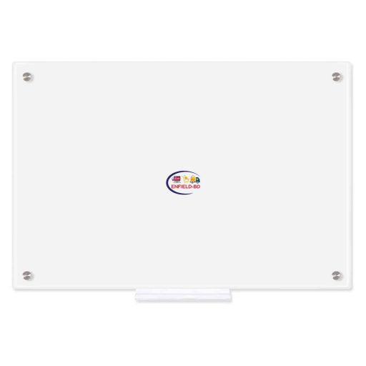 4 × 6.5 Feet Magnetic Glass Whiteboard Ultra White Frameless Dry-Erase with installation Magnetic Glass Whiteboard