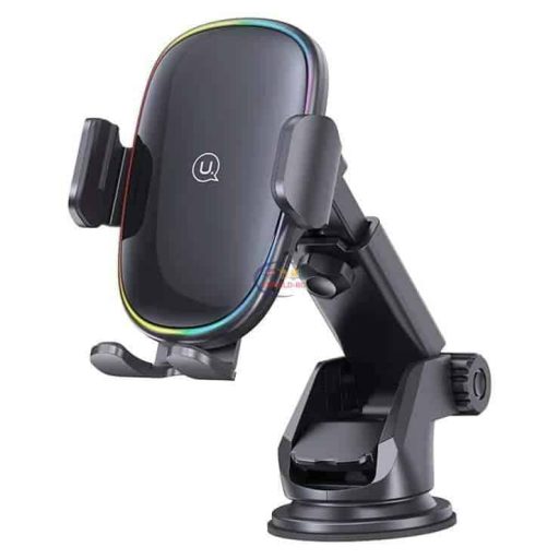 USAMS Charging Holder US-CD187 15W Car Colorful Light | Black Charger & Adapter