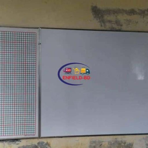 eNField-BD.COM 4×8 Feet Both-Side Magnetic Whiteboard Cum Graphboard with Aluminium Border Whiteboard