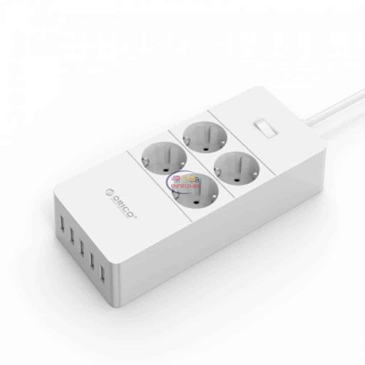 ORICO Power Strip HPC-4A5U-V1-EU 4 AC Outlet 5 USB Charging | White Smart Watch