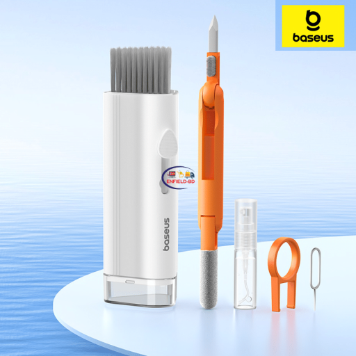 Enfield-bd.com Gadget Earphones / Headset Baseus Computer Keyboard Cleaner Brush White Ultra-Clean Series 8 in 1 Multifunctional Cleaning Kit
