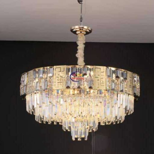 Enfield-bd.com Others Clear Crystal chandelier with champagne coloured body | Gold Color 20286