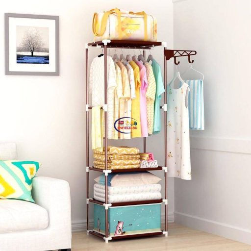 Enfield-bd.com Home & Living Fashion cloth Rack Clothing Racks for Home Coat Rack Floor Standing Clothes Hanging Storage Shelf Clothes Garment Hanger Racks