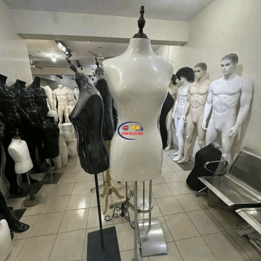 eNField-BD.COM Half Body Female Mannequin Pro Grade | SS Stand | Height Adjustable Half Body Mannequin