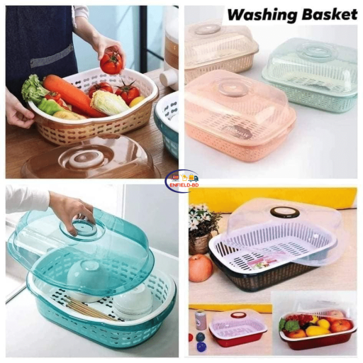 Enfield-bd.com Home & Living Kitchen Household With Cover Bowl Rack Plastic Cabinet Mounted Tableware Storage Box Put Bowl Box Drain Rack Dish Rack