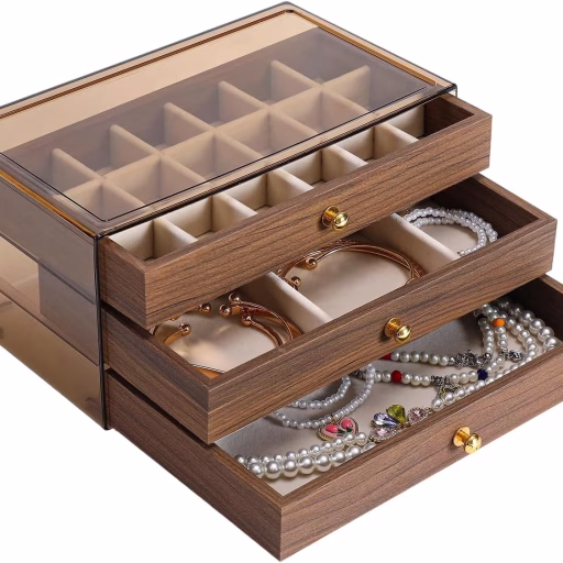 Multi-layer wooden jewelry box (6)
