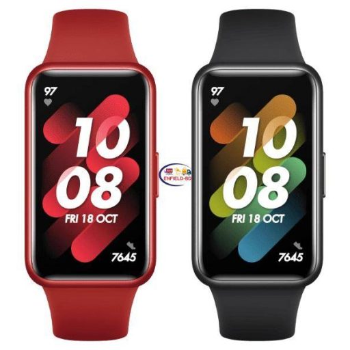 Enfield-bd.com Gadget Original Huawei Band 7 Watch Bracelet Wristband AoD 9.99mm Thin 24h SpO2 Blood Oxygen 2-Weeks 1.47 Inch AMOLED Screen Heart Rate