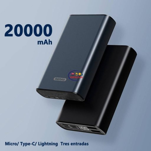 Remax Rpp137 Portable Power Bank 20000mah External Battery Mobile Charger With High Capacity 2 Output/3 Input USB 2.0A Enfield-bd.com