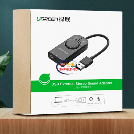 Computer Accessories & Peripherals Gadget Ugreen External Sound Card USB Audio Interface 3.5mm Mic Audio Adapter for Laptop PS4 Headset – 0.5M Enfield-bd.com