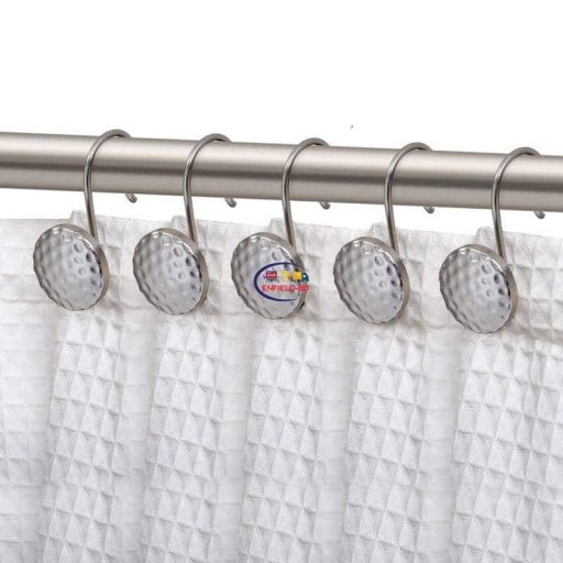 eNField-BD.COM Utopia Alley Rust-Resistant Brushed Nickel Shower Hooks 12-Pack | Brushed Nickel Home & Living