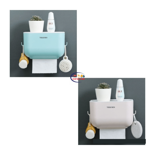 Enfield-bd.com Home & Living Waterproof Tissue Paper Dispenser and Shelf Creative Storage Box