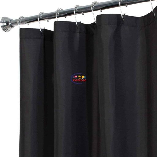 eNField-BD.COM ZENNA Home Water-Repellent Microfiber Shower Liner 70×72 | Black Home & Living